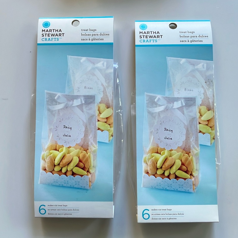 (2) packages Martha Stewart Crafts treat bags